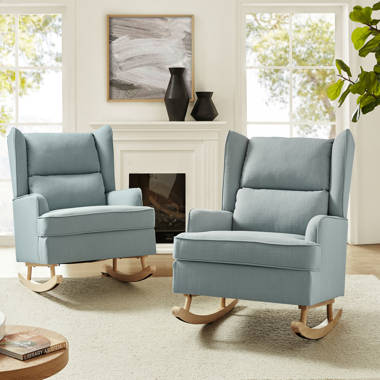 Wingback convertible rocking online chair